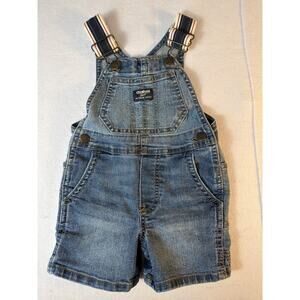 OshKosh‎ B’gosh Denim Overalls Shorts 2T Toddler Vintage Style USA Straps